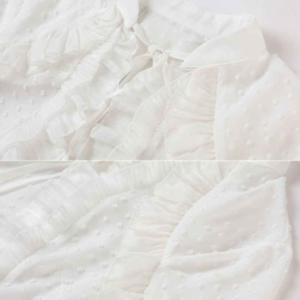 Self Portrait Plumetis Ivory Blouse - Picture 8 of 8